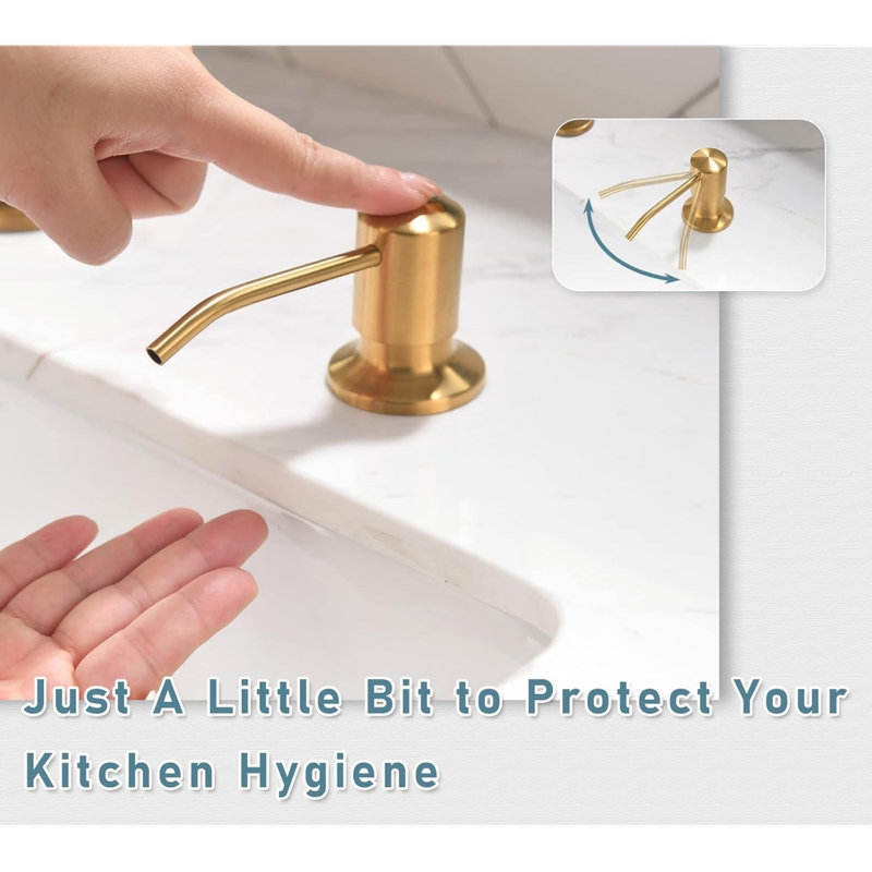 Kitchen Faucet with Soap Dispenser, Commercial Single Handle Spring Pull Out Kitchen Sink Faucets with Pull Down Sprayer