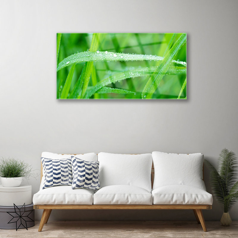 Grass 1 Piece Wall Art on Glass