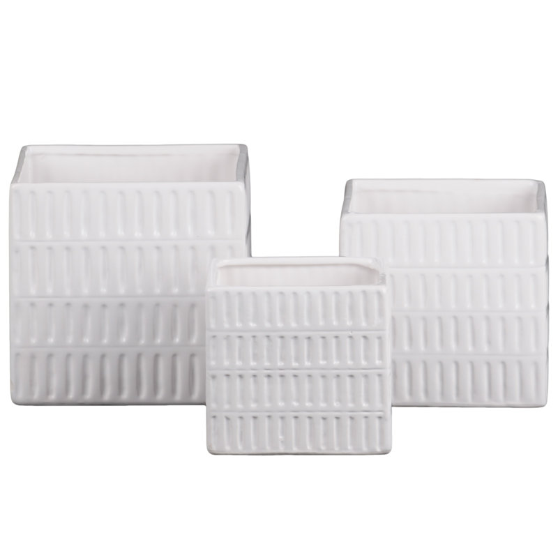 Reale Ceramic Pot Planter, White