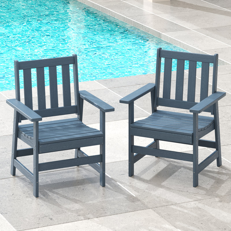 Chaise d'extérieur HDPESRS, Bleu foncé