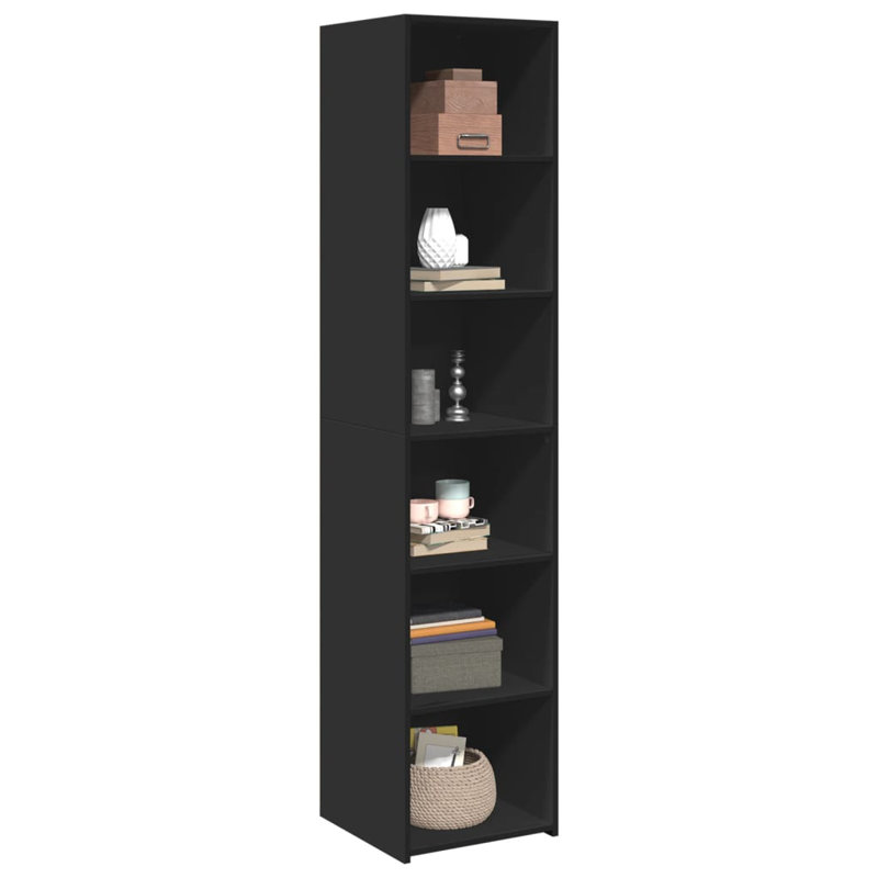Arban 185cm H x 40cm W Bookcase, Black