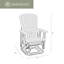 Fauteuil oscillant pivotant à dossier en éventail sur une base-1310559379