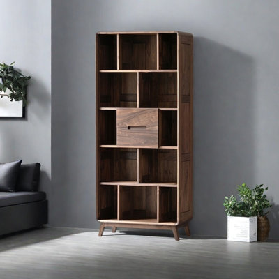 High quality black walnut bookcase