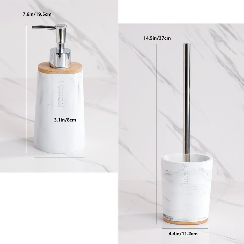 Ensemble complet d'accessoires de salle de bain 6 pièces