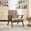 68cm Wide Mid-Century Upholstered Accent Chair With Wooden Armrests & Tufted Seat (Set of 2)