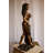 Abstract & Geometric Beautiful Women Nude Art Holding Drape Bronze Statue 22" x 18" x 49"H