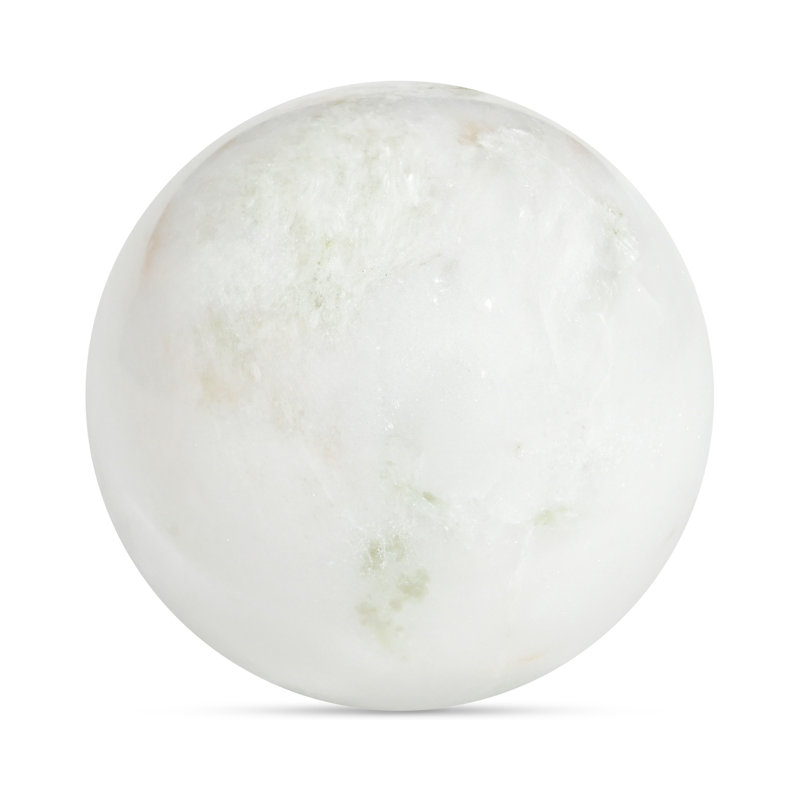 Odessa Sphere Tabletop Accent Red Levanto Marble, White