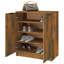 Shoe Cabinet Engineered Wood Hall Shoe Holder Cupboard Organiser Shelf-496065876
