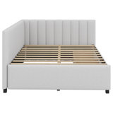 Full-Sized Upholstered Daybed Featuring Two Storage Drawers
