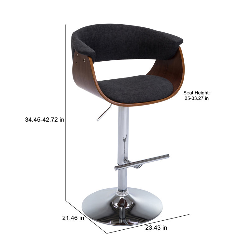 Tabouret de bar Bandar, Gris foncé