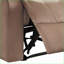 Fauteuils inclinables avec poignée à loquet externe, microfibre brun noyer, accoudoirs coussinés | Noyer brun | Bois et structure en microfibre