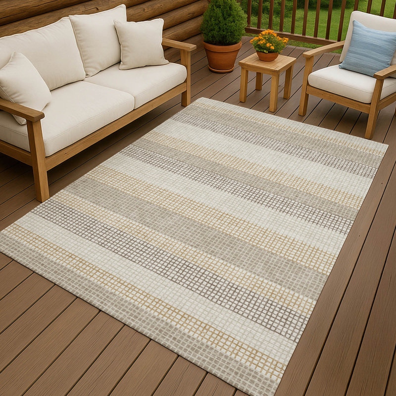 Tapis intérieur / extérieur lavable à la machine Chantille ACN2530, Ivoire ivoire, Rectangle 10 pi x 14 pi
