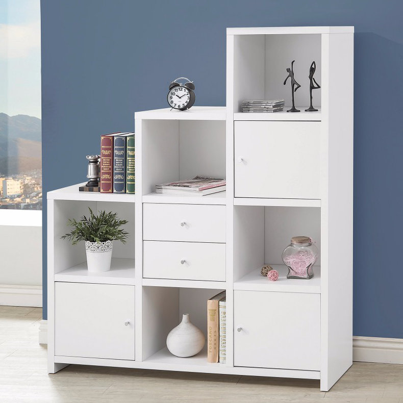 Ribeiro Drawers Bookcase, White