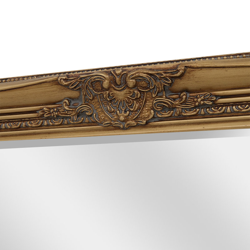 Mulder Wood Flat Wall Mirror, Gold, 90 cm H x 60 cm W