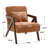 Juriana Mid Century Modern Upholstered Solid Wood Accent Armchair with an Extra Pillow-544616479