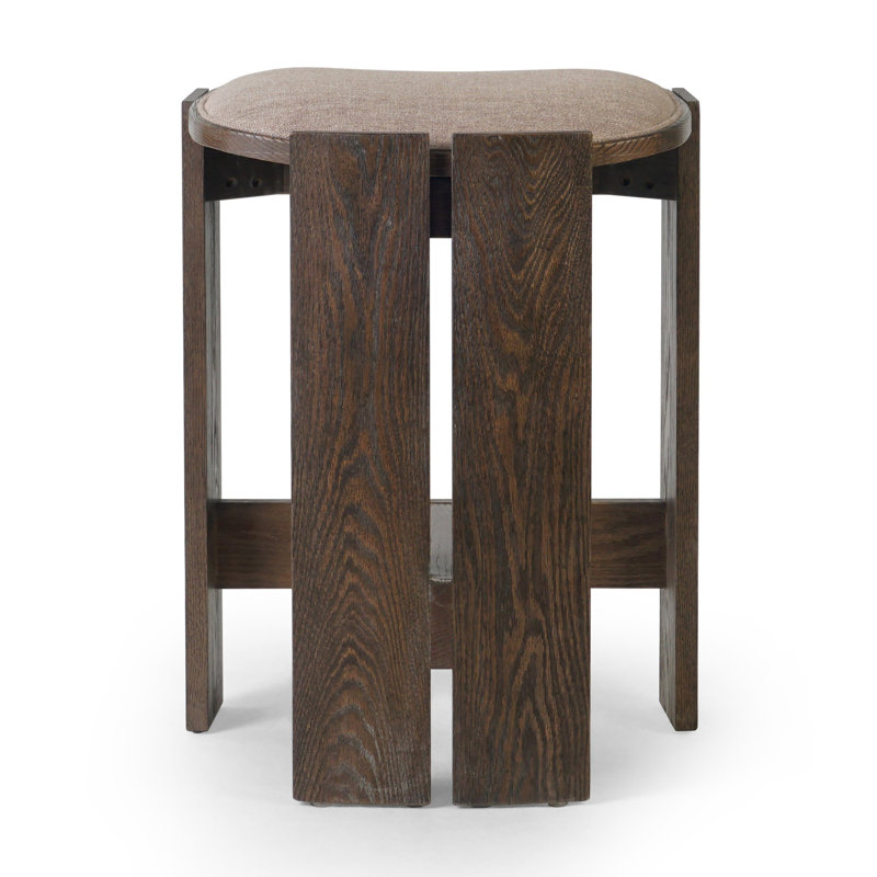 Hoven Backless Drifted Oak Bar Stool, Counter Stool (26.61" Seat Height)