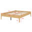 Base de lit plateforme moderne en bois avec lattes de bois et support en métal fiable-752141530