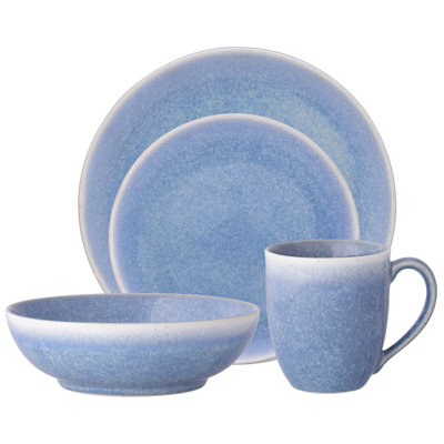Colorwave Kiln Azure 4-Piece Place Setting, Service for 1