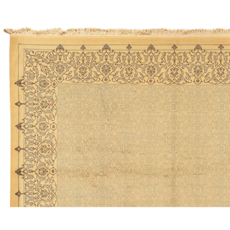 High-Quality Hand-Knotted Ivory Area Rug