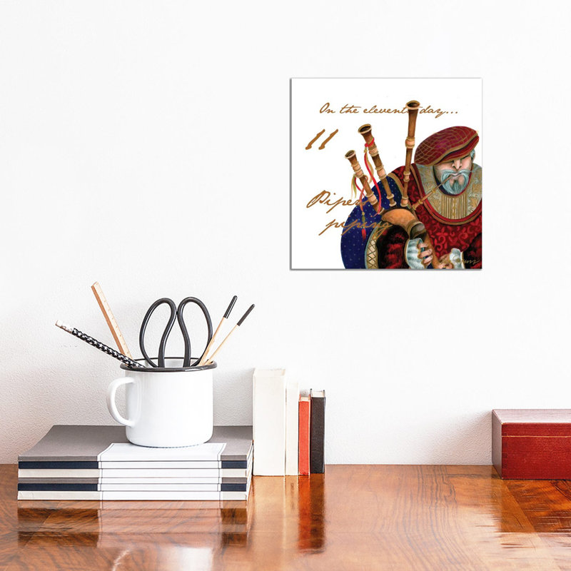 Eleven Pipers Piping by Janice Gaynor - Wrapped Canvas Print, 30.48 cm H x 30.48 cm W