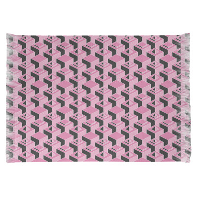 Tapis rose/noir skyscrapers