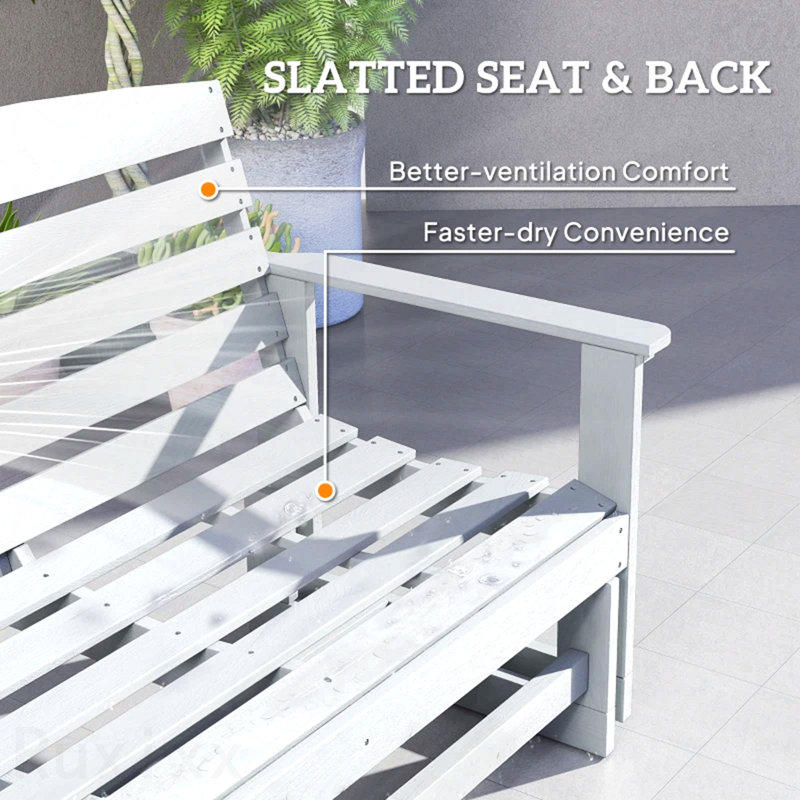 Double chaise berçante, banc oscillant attrayant, Blanc