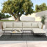 Ensemble modulaire d'extérieur en corde tissée 7 pièces avec table basse et coussins Layinsun
