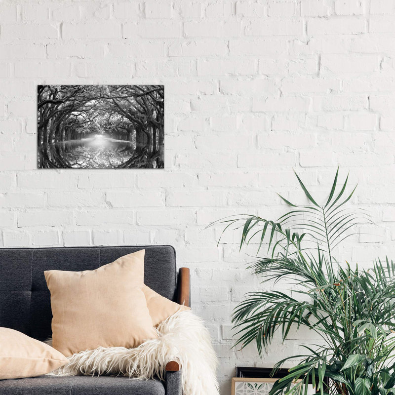 Oak Alley Reflection - Print on Canvas, 66.04 cm H x 45.72 cm W x 1.91 cm D, Wrapped Canvas