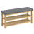 Elegant Rubberwood Frame Shoe Storage Bench-876445457