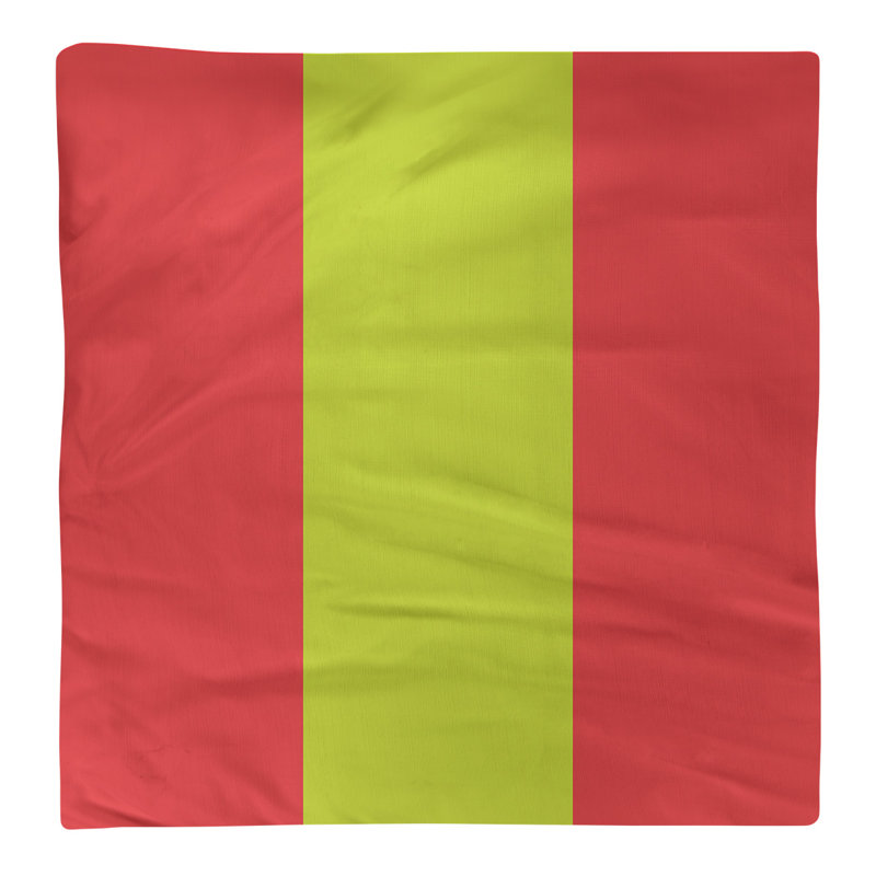Striped Square Napkin, Torch Red/Volt Green/Torch Red, 22" W x 22" L, Polyester
