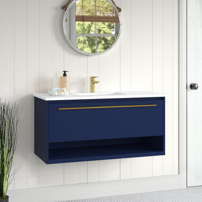 Ensemble de meuble-lavabo simple mural 40 po Roman