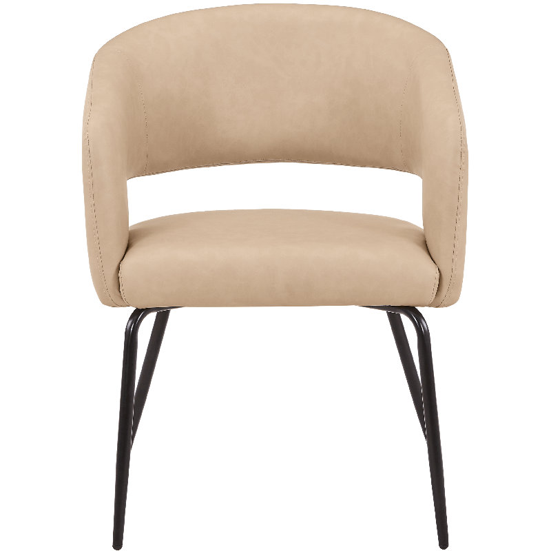 Chaise rembourrée Huda, Taupe clair