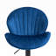 Tabourets de bar bleus ajustables avec dossier et repose-pieds, ensemble de 2, hauteur comptoir de cuisine, style pub, avec repose-pieds classique.