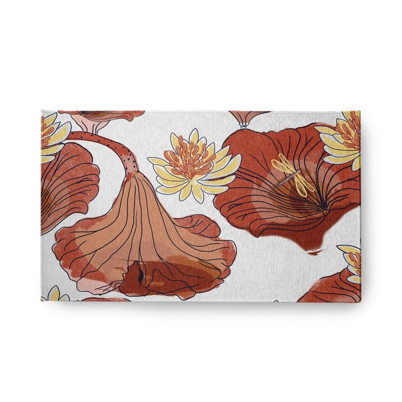 Casidy Chenille Floral Indoor Rug, Rectangle 1'6" x 2'6"