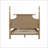 Queen Size Solid Wood Turned Post Bed Frame Camel Oak for Master/Guest Rooms