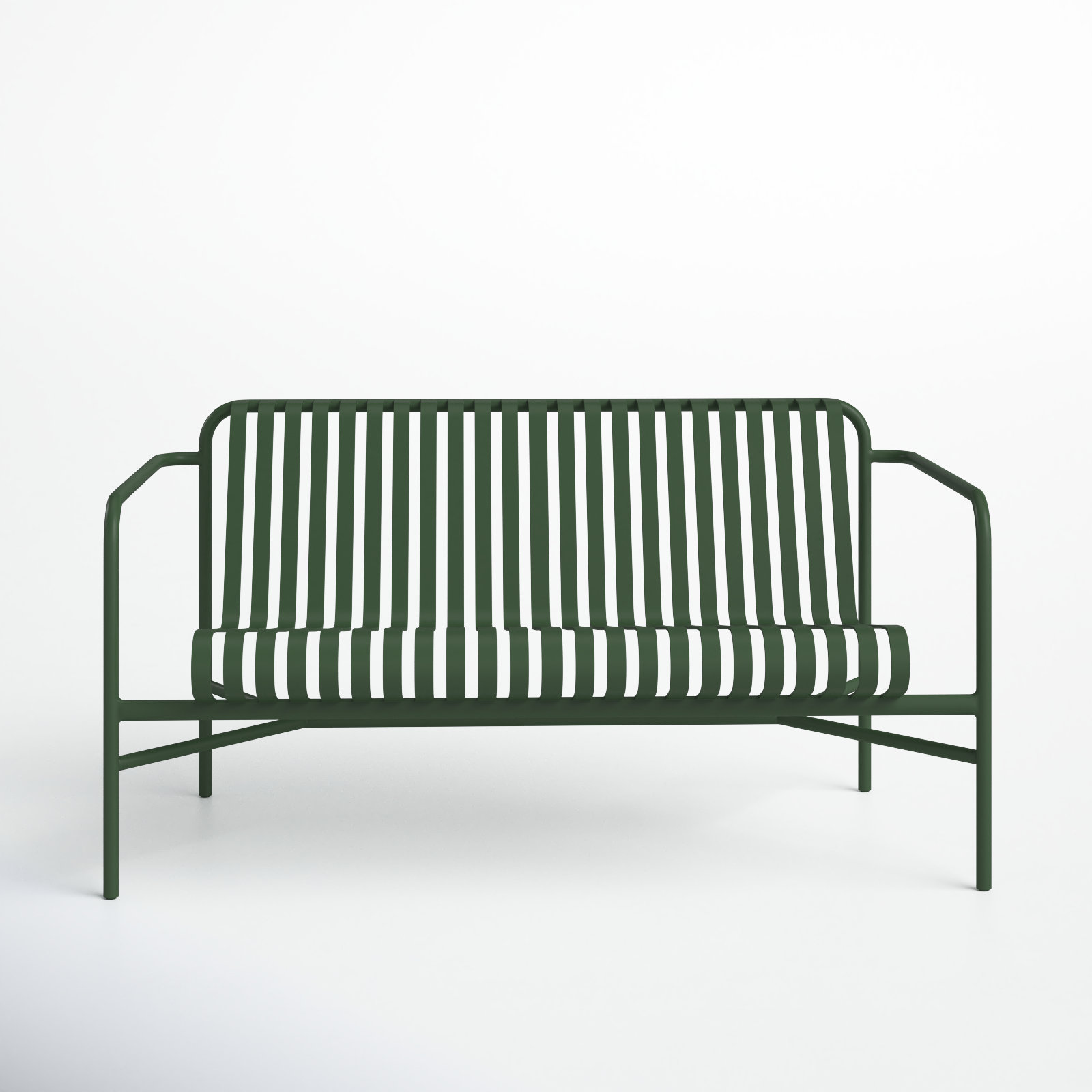 Abra 53" Patio Loveseat, Dark Green