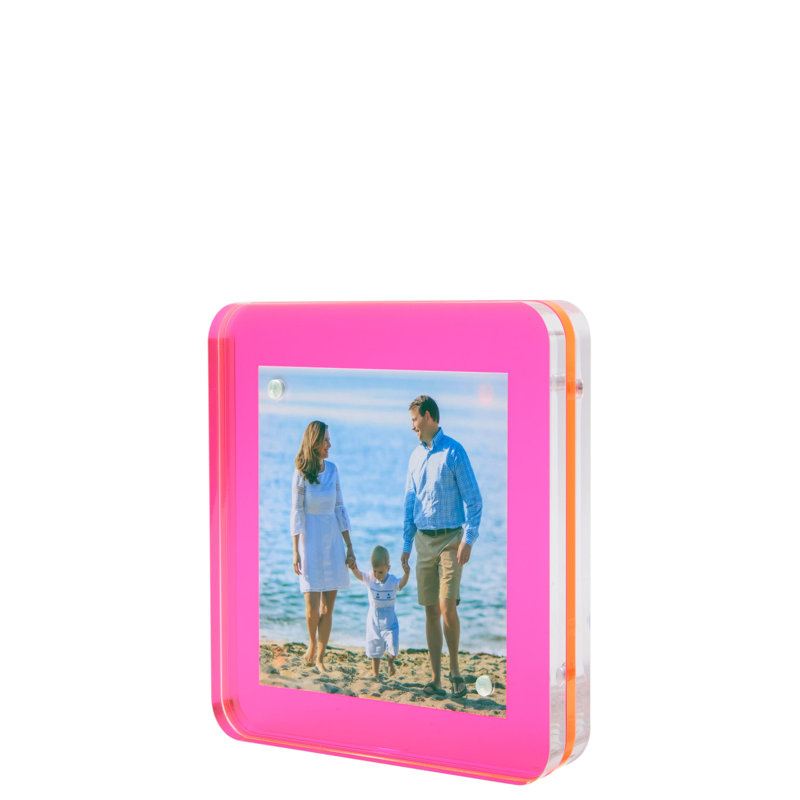 Cadre rabattable, 4 po x 4 po, Rose millennial
