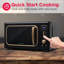 Frigidaire 0.7 Cu. Ft. 700 Watt Retro Microwave Oven, Countertop Microwave with 6 Auto Cook Options, 10 Power Levels-118445056