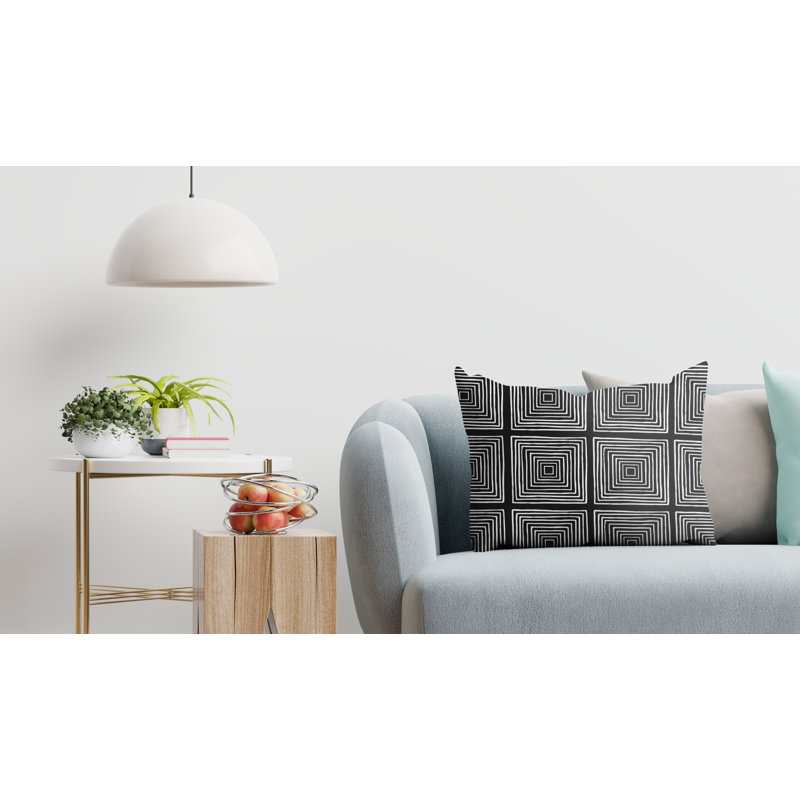 Housse et insert de coussin d'extérieur, Noir