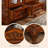 Maroon Solid Wood+Glass Display Cases