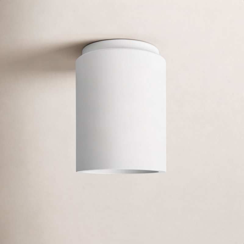 Plafonnier encastré 1 lumière 6,5 po Sumatra, Blanc mat, Incandescent (Not Included)