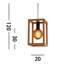 Svetlana 1 - Light Natural Square/Rectangle Pendant