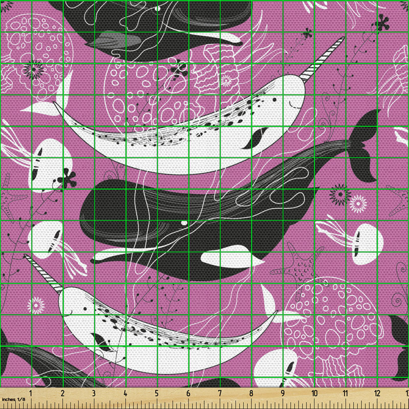 Charmion Narwhal Mammal Ocean Multi-Purpose Fabric