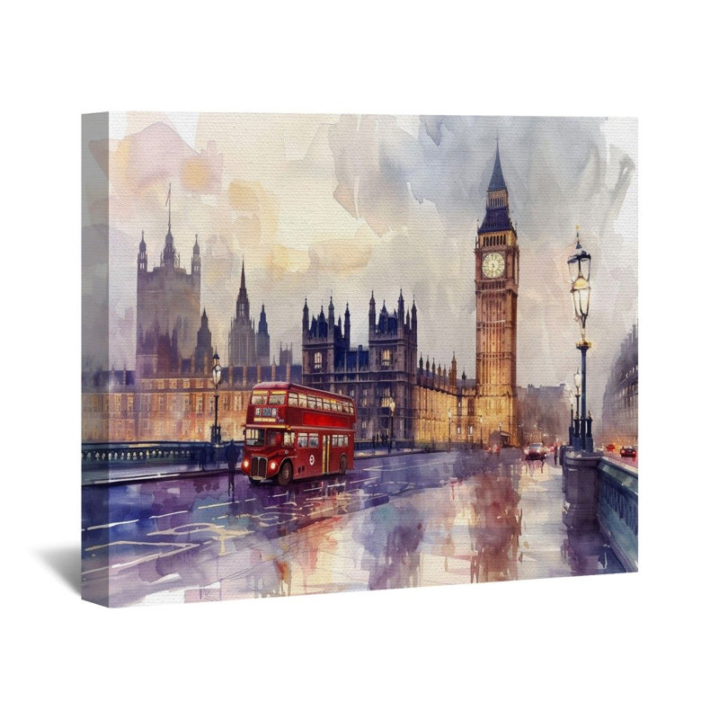 London Wall Wrap - décoration murale paysage urbain, H 11 po x l 14 po
