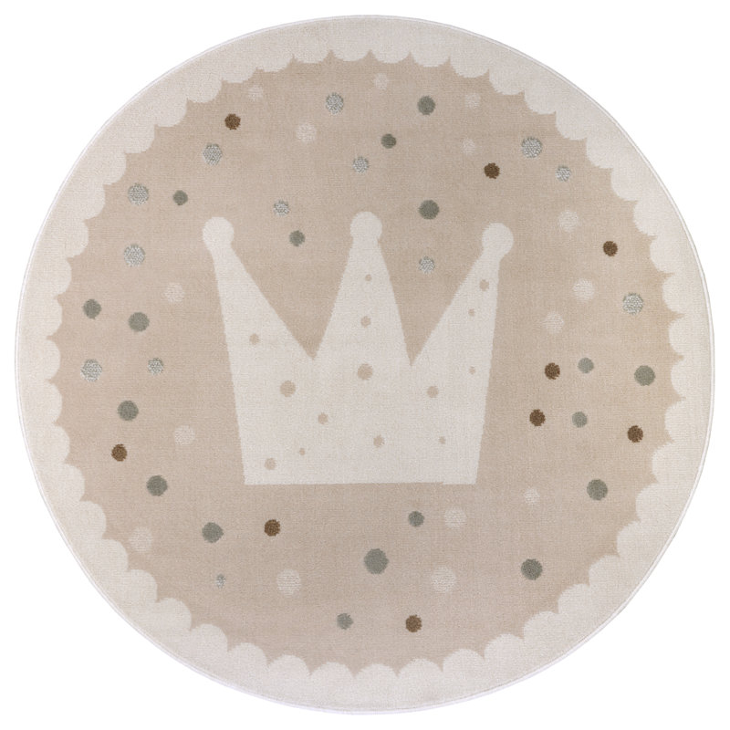 Adventures Children Beige Rug, Round 140cm