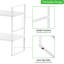 Étagère de rangement extensible pour armoires de cuisine, paquet de 2, tablette de rangement réglable en métal pour garde-manger, armoires, comptoirs, armoires, blanc