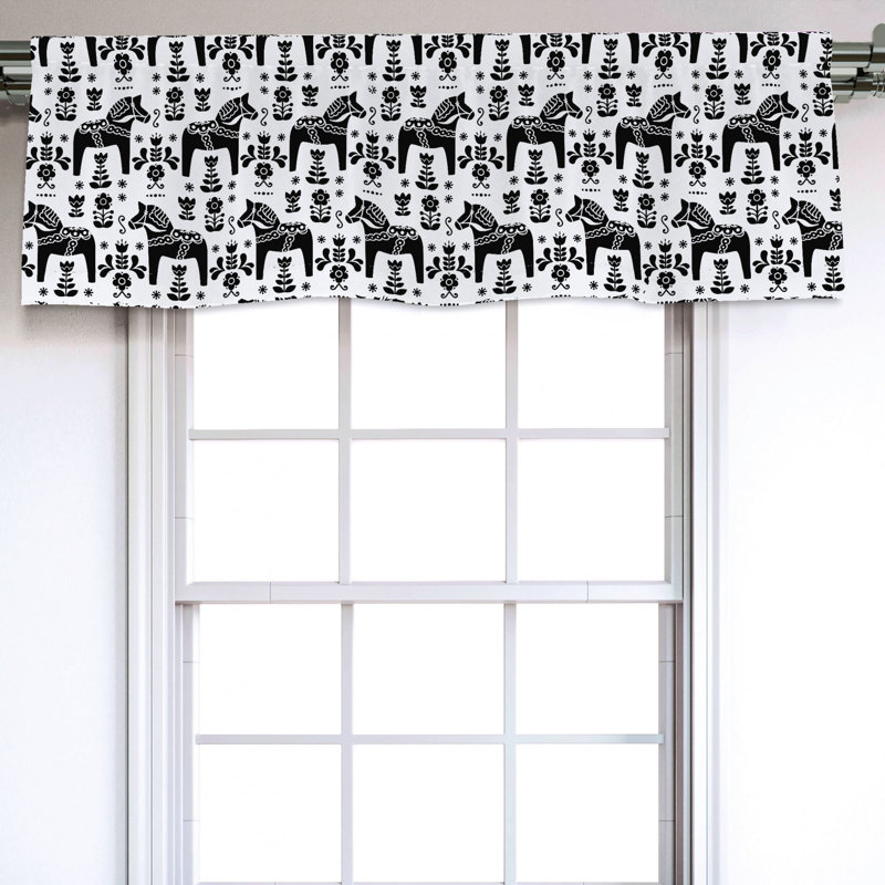 Sateen Floral Ruffled Window Valance