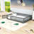 Wood Floor Bed with Guardrails and Door-1012309610