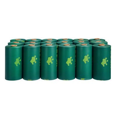 Sacs à crottes pour chien, 270 sacs 13 x 9 po, sacs à ordures robustes et épais pour animaux de compagnie, rouleaux de recharge en PEHD biodégradables, sac à ordures non parfumé pour animal de compagnie pour chien, distributeur non inclus