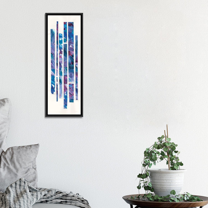 Rubans de bijoux II - impression sur toile tendue, H 36 po x l 12 po x P 1,5 po, Toile avec cadre noir